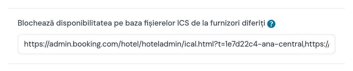 Apartamentul Central în administrare: linkurile de calendar de la Booking.com și Airbnb, în același câmp