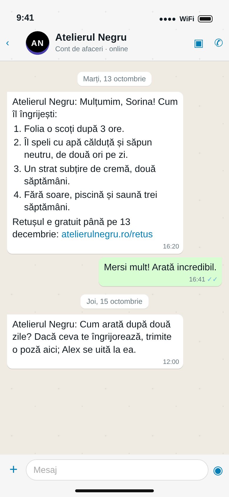 WhatsApp: cum se îngrijește tatuajul în patru pași, retușul gratuit până pe 13 decembrie, întrebarea de după două zile